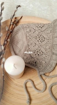 Blossom knit - Saida Usmanbekova - Baby bonnet Aurelia - Russian