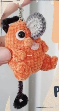 GhostKitty Crochet - Sophia - Pochita Keychain - Free