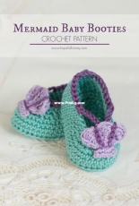 Hopeful Honey - Olivia Kent - Mermaid Baby Booties - Free
