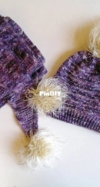 Prpl Rain Hat and Scarf by Anne Lernout - Alfa Knits