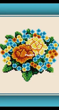 Cross Stitch Quest - Rose Bouquet - free