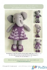 Elephant Girl in a frondy frock by Julie Williams - Little Cotton Rabbits