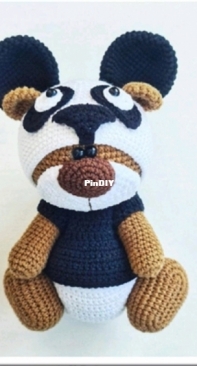 Crochet Wonders Design - Crochet Funny Bear - Olga Kurchenko - Outfit Panda for Bear - English, German and Spanish