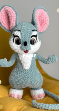 Evgenia knitted toys - Evgenia Gavrilova - Евгения Гаврилова - Little Mouse - Мышонок - Russian