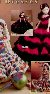 annie attic  reversible ruffles doll dresses