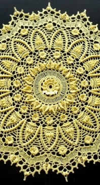 Galyna Borysova - Галина Борисова - Flower meadow Doily - Салфетка Flower meadow - Russian