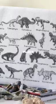 Purple PanzyXS- PPDIN002 - A-Z Of Dinosaurs by Christine