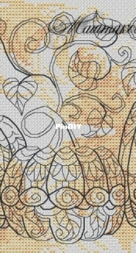 Openwork pumpkins on a watercolor background by Nadezhda Mashtakova