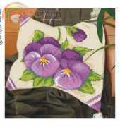 Megat 4665 Pillow with Pansies