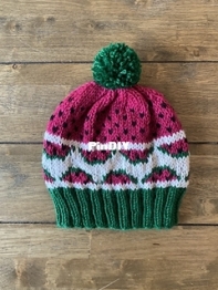 Whimsical Watermelon Hat by RosiePosieKnitCo