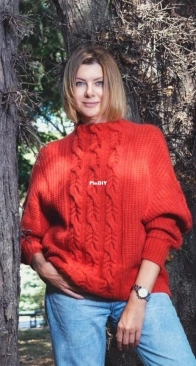 Beautiful sweater by Lana Bakaeva - Russian