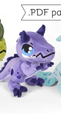 Sew Desu Ne? - Choly Knight - Carnivore Dinosaurs Plush Sewing Pattern