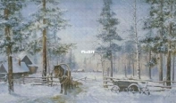 Winter in village by Ivolga