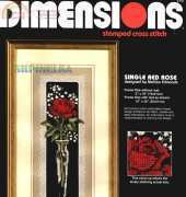 Dimensions 3147 - Single Red Rose (Stamped)