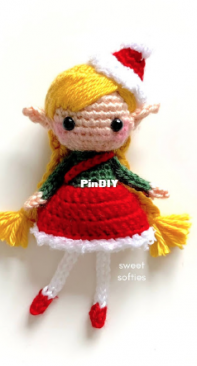Sylemns Sweet Softies - Jasmin Wang - Jade King - Christmas Elf Pixie Doll - Free