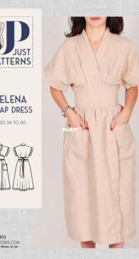 Just Patterns - Helena Wrap Dress 34-46