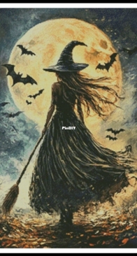 Artecy Cross Stitch - Moon Witch by Tereena Clarke