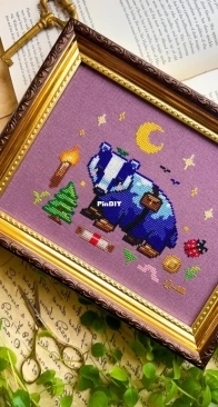 Needlelot Designs - Bramble the Badger Gift Pattern by Iris Kleinbussink