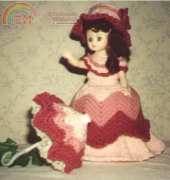 Blushing Ripple Toilet Tissue Doll Cover by Deborah K. Lauro