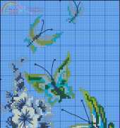 Charivna mit 197 blue butterfly