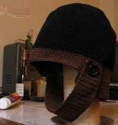 Mens Hat with Optional Chin Strap Crochet Pattern