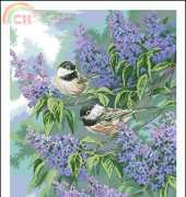 Dimensions 35258 - Chickadees and Lilacs