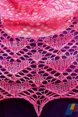 PicnicKnits-Pink Phoenix Shawl by Corrina Ferguson