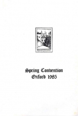 British Origami Society Bos - Spring Convention - Oxford 1985