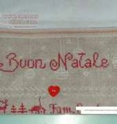 busta ricamata natale