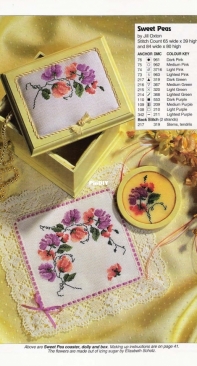 Sweet Peas by Jill Oxton from Jill Oxtons Cross Stitch Australia 24 PCS