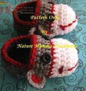 Classic Sock Monkey Booties by Nature Mamma Handmade