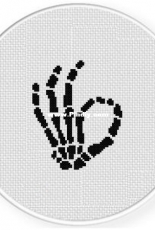 Daily Cross Stitch - Okie Dokie Skeleton