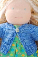 Bamboletta Cardigan for 15"inch Doll by Pixiepurls -Free