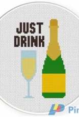 Daily Cross Stitch - Just Drink