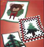 Annies Attic 872815 Crochet Granny Square Christmas Afghans by Martha Brooks Stein