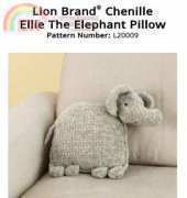 Lion Brand Yarn - L20009  Ellie The Elephant Pillow - Free