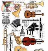 Jeanette Crews Designs One Nighters - 38 Musical Instruments PCS