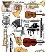 Jeanette Crews Designs One Nighters - 38 Musical Instruments PCS