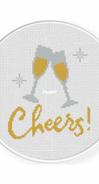 Daily Cross Stitch -Champagne Cheers