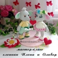 Shevchenko Toys - Anna Shevchenko - Анна Шевченко - Elephants Ilona and Oliver - Слоники Илона и Оливер  - Russian