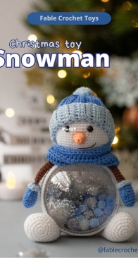 Fable Crochet Toys - Anastasia/Anastasiia Yabluchanska - Christmas Toy Snowman
