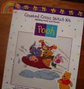 Sledding Pooh & Friends from Leisure Arts 3090 Pooh Merry Christmas To You