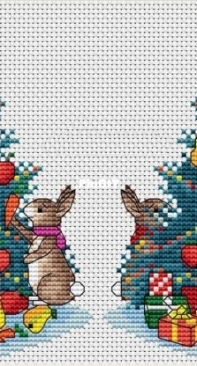 Bunny 3 Blue Tree by Alena / Alyona Koshkina
