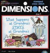 Dimensions Stamped Cross Stitch 65033 - What Happens at Grandmas