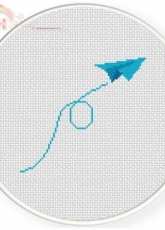 Daily Cross Stitch - Paper Plane