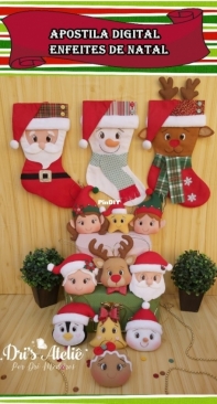 Dris Atelie - Dri Medeiros - Christmas Ornaments - Enfeites de Natal - Portuguese