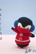 The Little Hook Crochet - Little Aqua Girl - Bubbles and Bongo - Erinna Lee - Kenny the Penguin