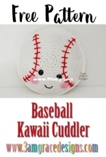 3am Grace Designs - Donna Vasquez Beavers and Michaelene Nelson - Baseball Kawaii Cuddler - Free