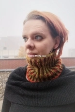 Two-color Fisherman*s Cowl by Dorian Bergen-Free