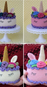 The Left-Handed Crocheter - Jennifer Adams - Unicorn Cake